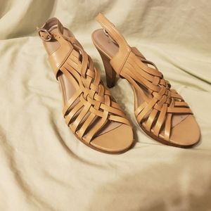 Franco Sarto Nude Heeled Sandals